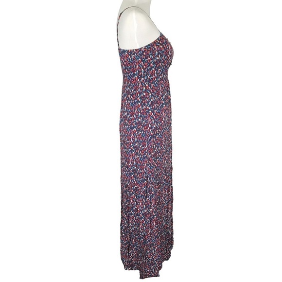 FOSSIL Multi Color Print Tiered Maxi Dress Dotted Brushstroke Size XS XSMALL - Picture 15 of 15